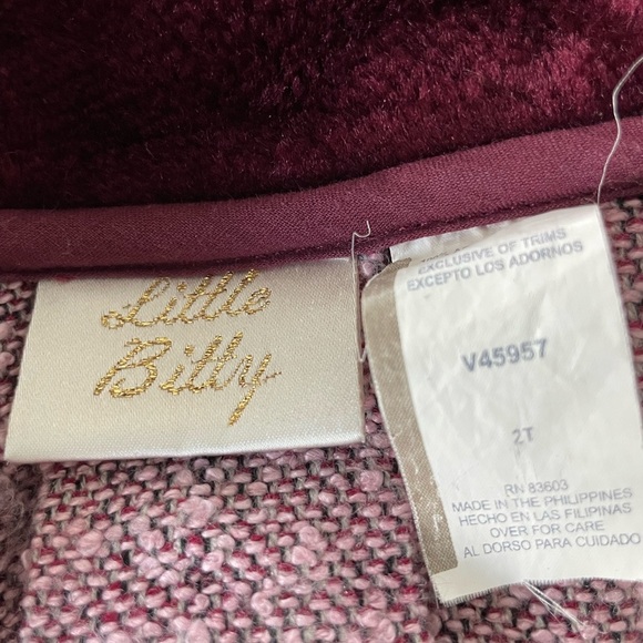 Vintage Little Bitty 2 piece set dress and coat with fur. Size 2T - Picture 4 of 6